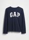 Blue long-sleeve pure cotton T-shirt with GAP logo_0