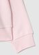 Felpa in misto cotone rosa regular fit con cuore per bambina_3