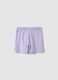 Girls' purple 100% cotton shorts, regular fit_4
