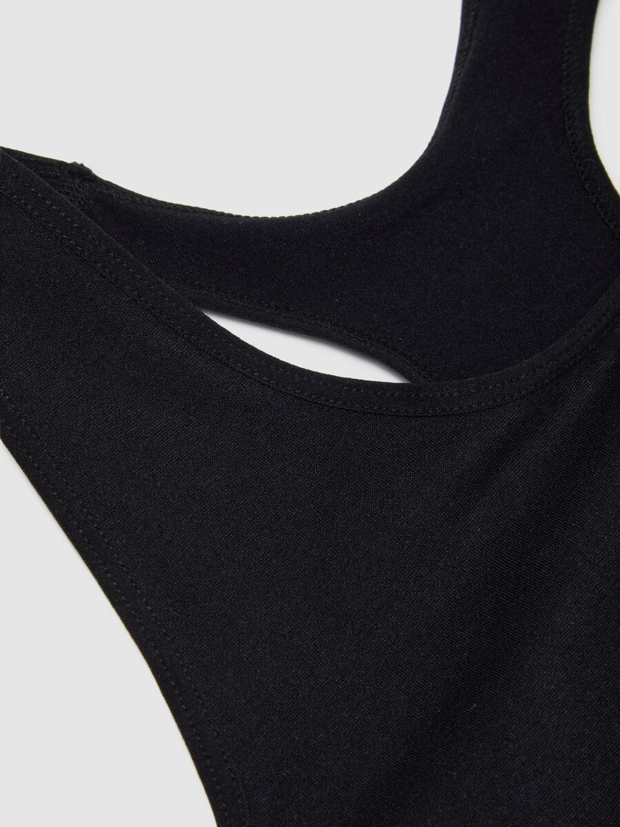 Girls' black stretch blend sports top_3