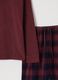 Red plaid fleece regular fit pyjama_5