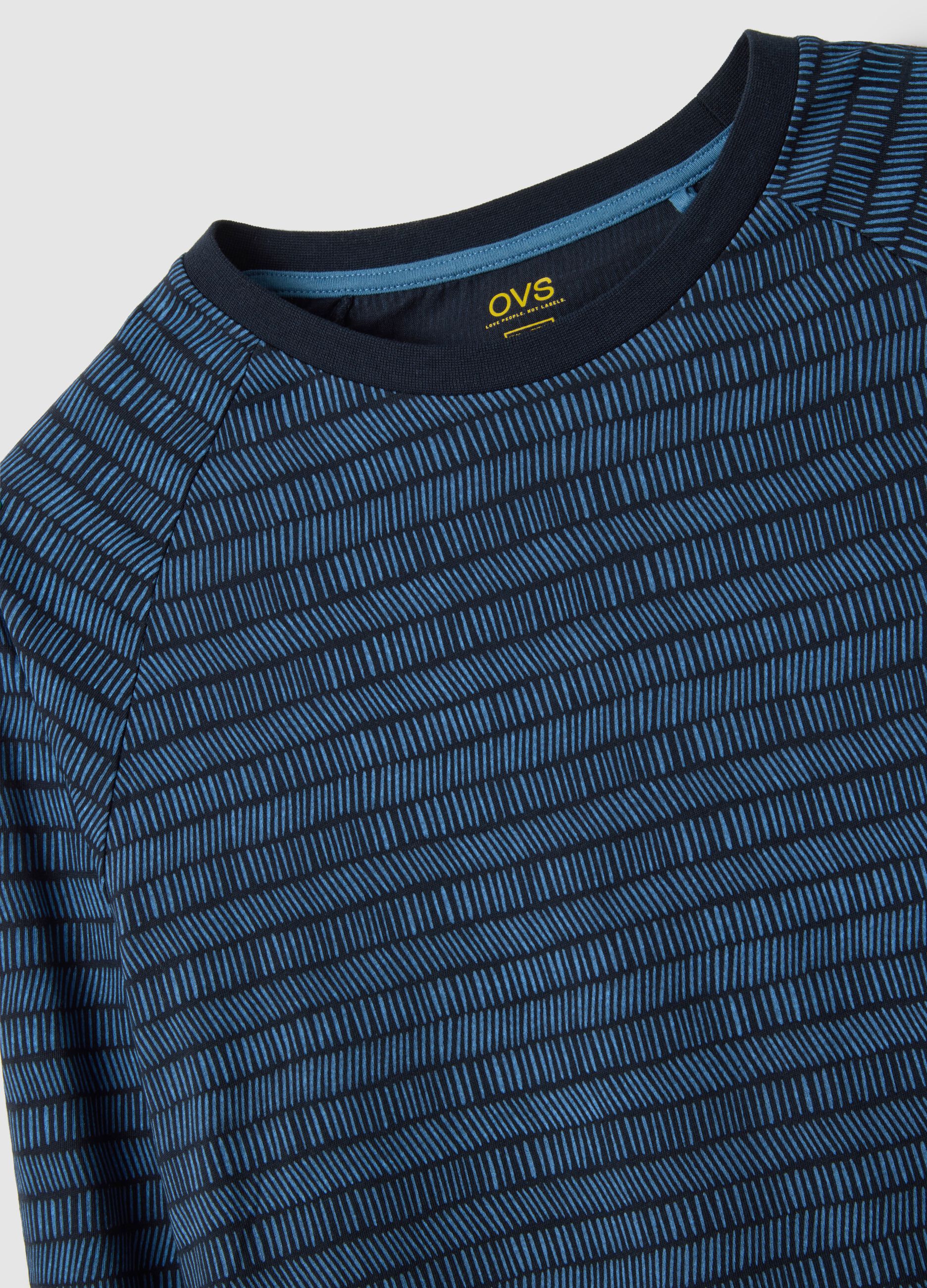 Regular Fit Blue Pure Cotton Pyjamas