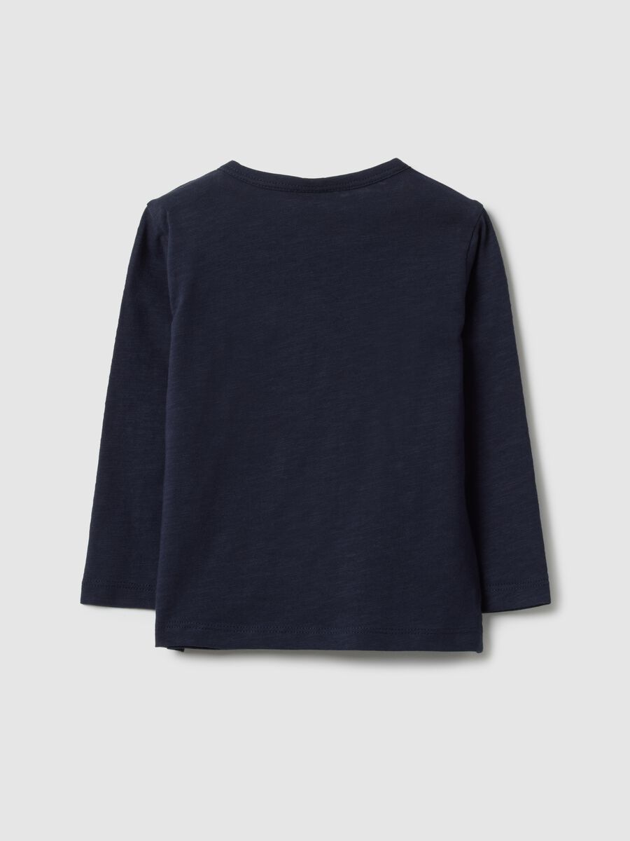 Kids' Blue Pure Cotton Regular Fit T-shirt_1