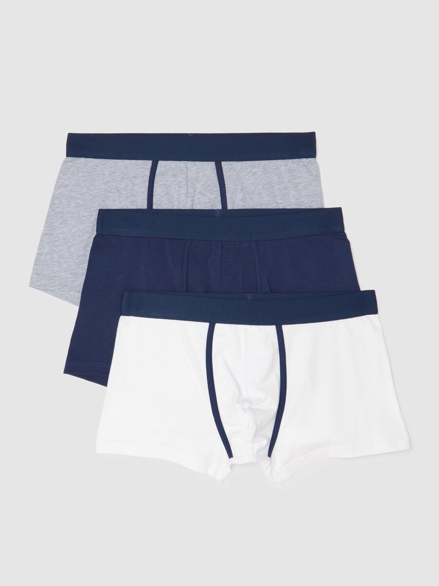 Tripack boxer in cotone elasticizzato multicolor regular fit_4