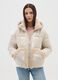 The Iconic Puffer light beige jacket with hood and sherpa details_2