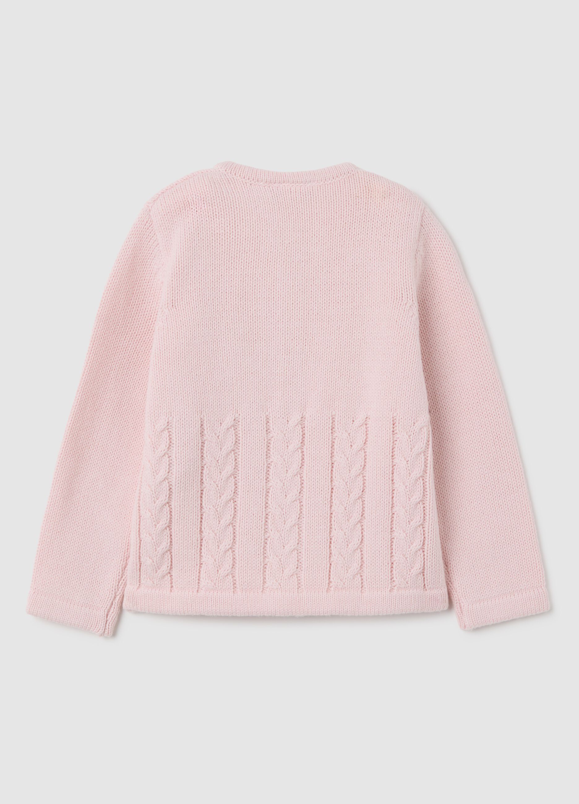 Baby girl's pink pure cotton cardigan regular fit
