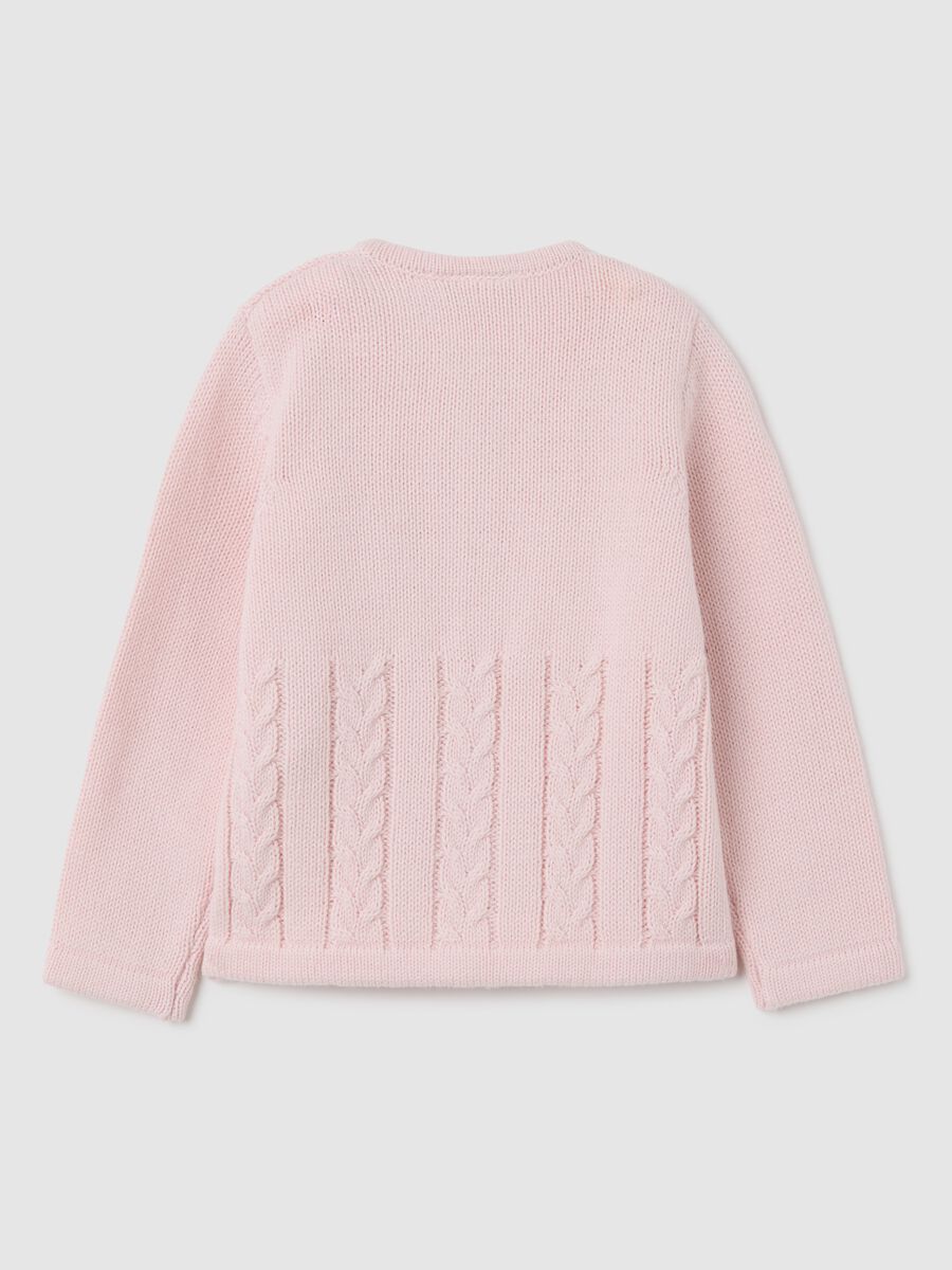 Baby girl's pink pure cotton cardigan regular fit_1
