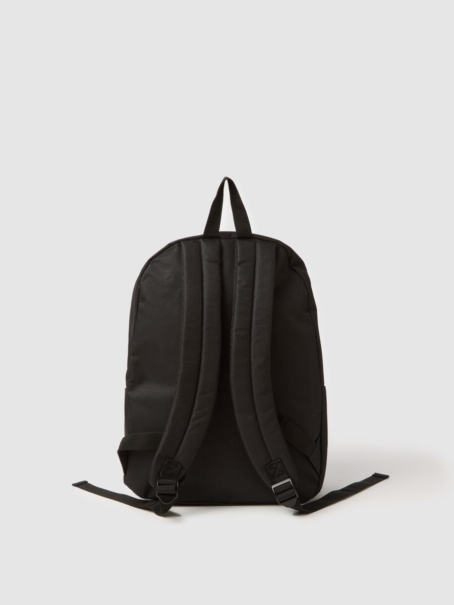 Black sports backpack with large pockets_1