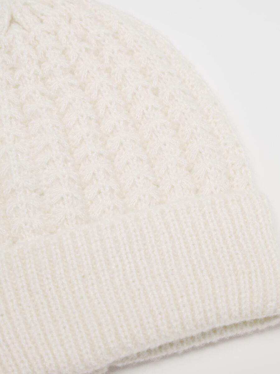 Ribbed hat with fold_1