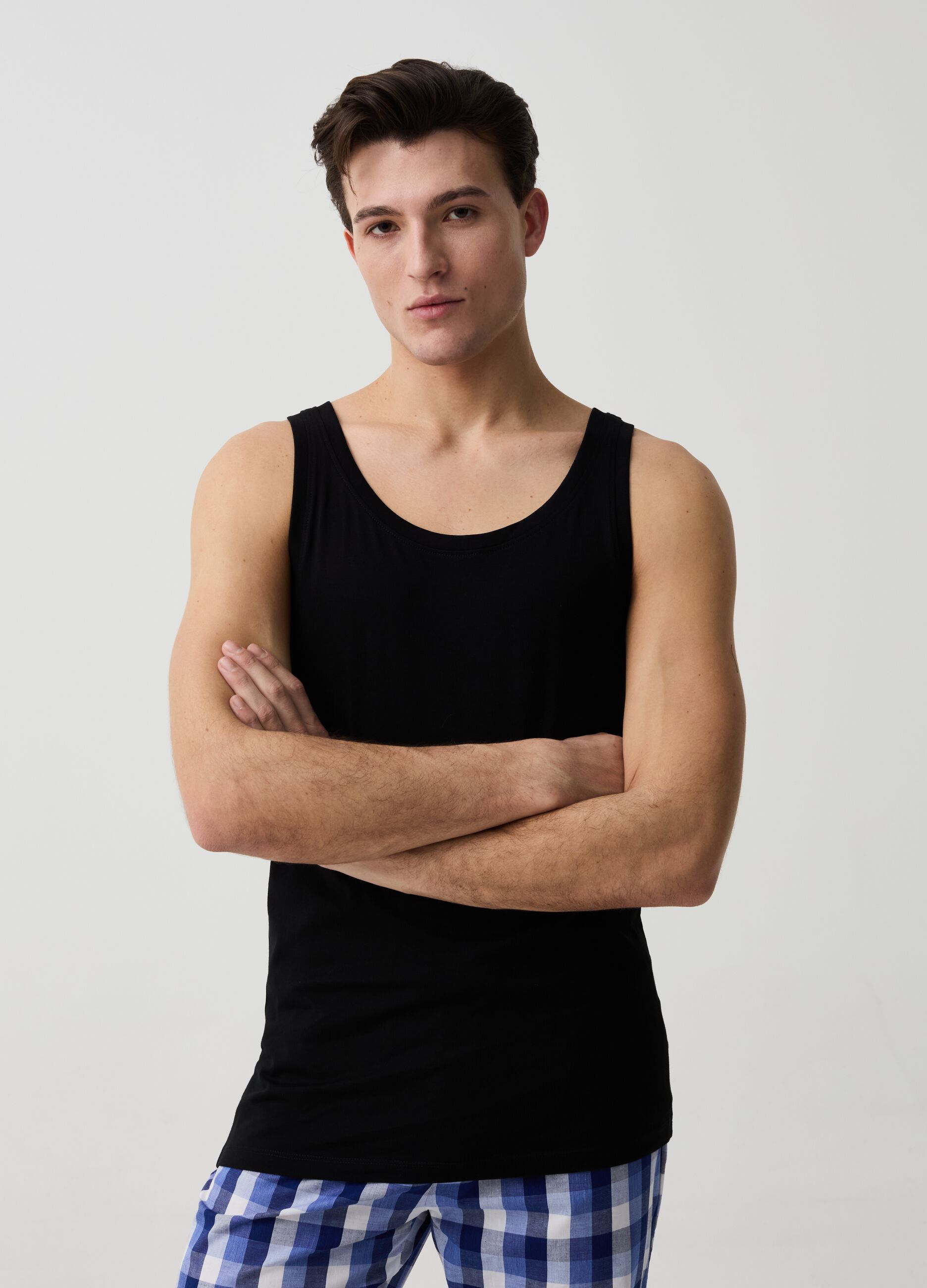 Two-pack racerback vests in Supima cotton