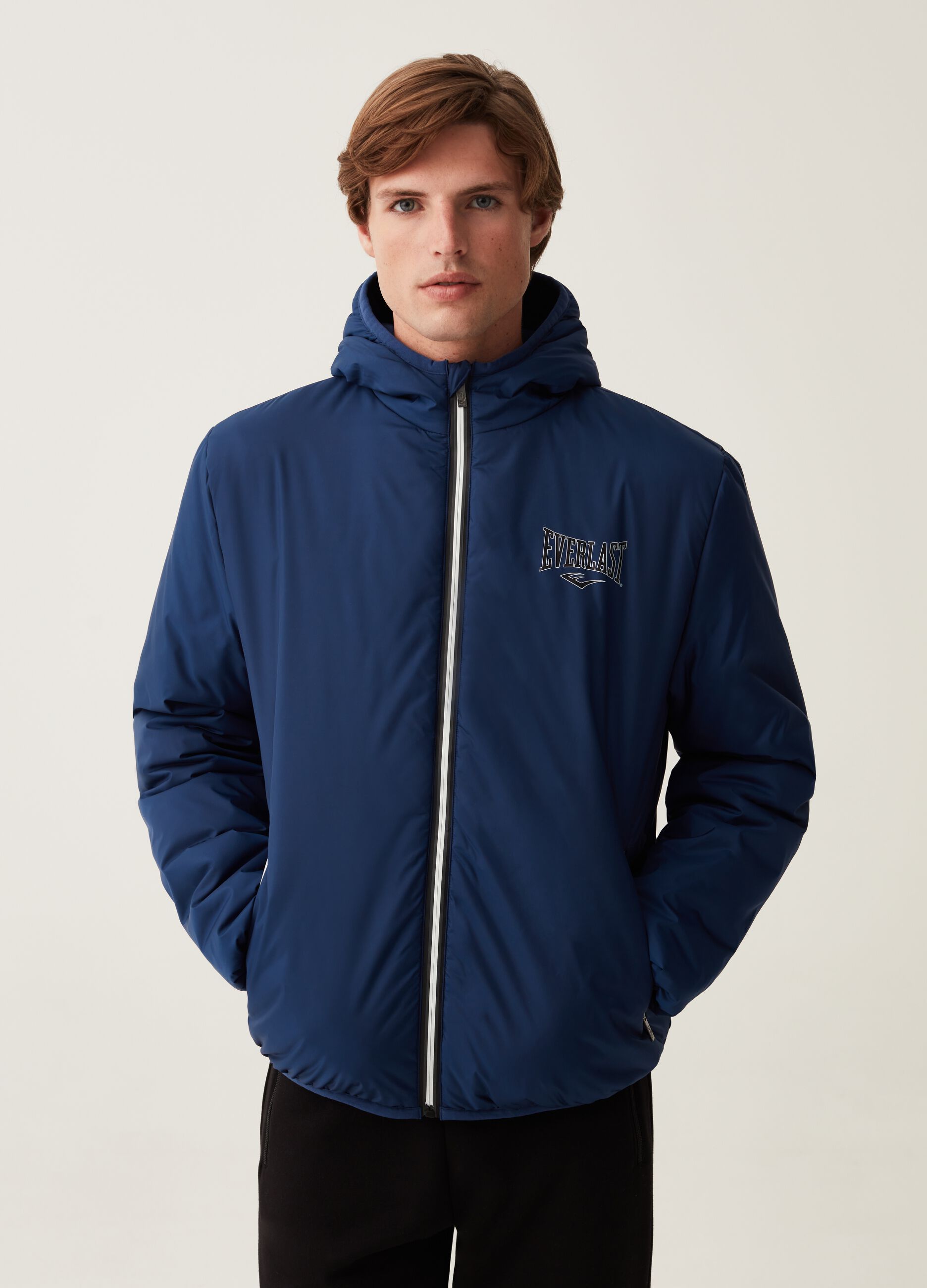 Giacca a vento full-zip con stampa logo_0