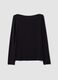 Black stretch viscose long-sleeve T-shirt_5