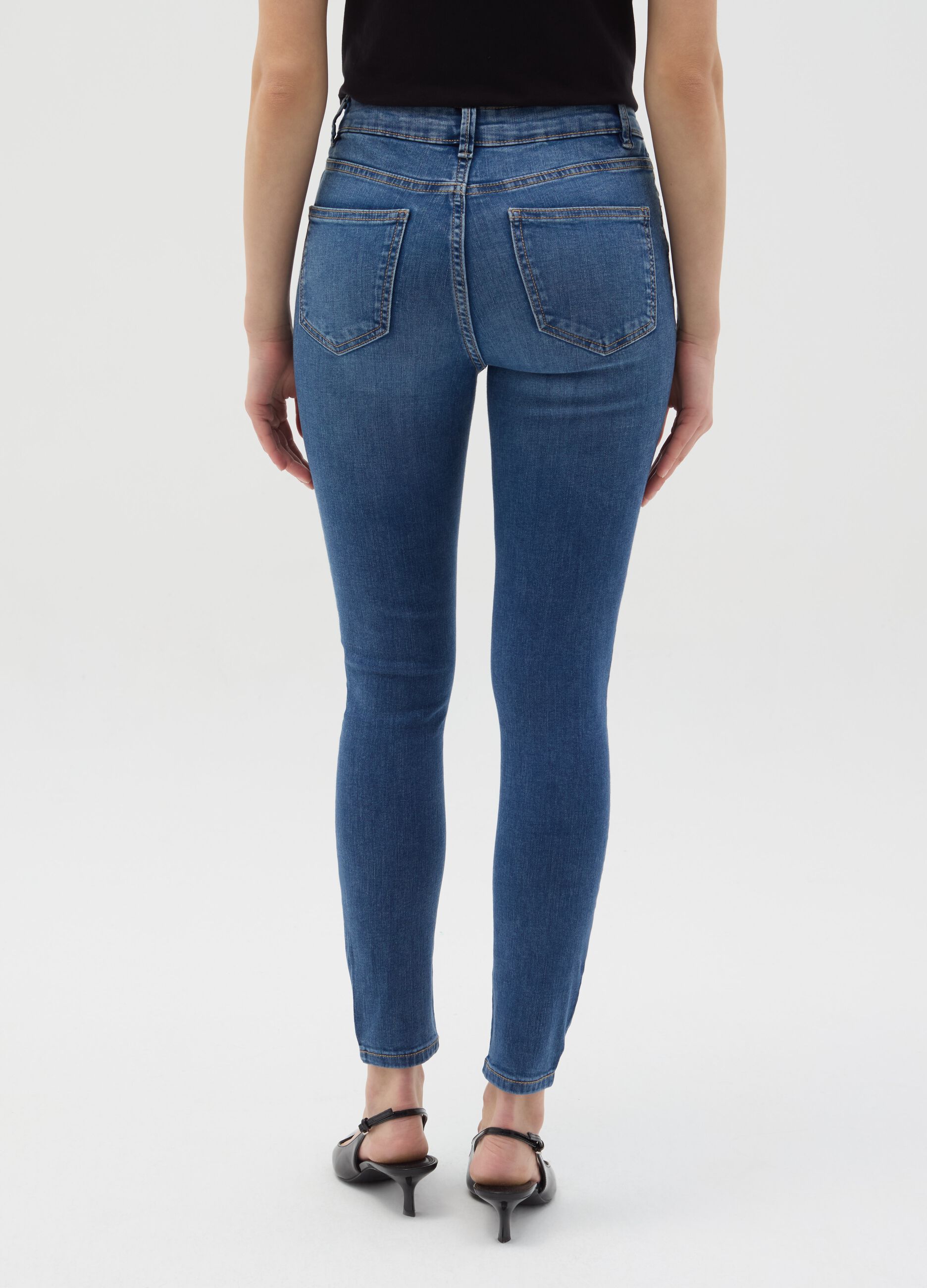Jeans skinny fit a vita alta