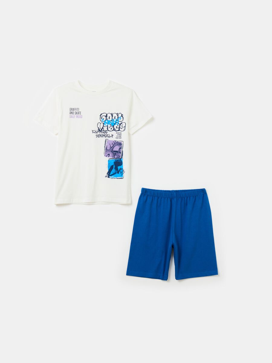 Organic cotton pyjamas with print_0
