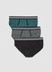 Multicolour 3-pack men&rsquo;s briefs in stretch organic cotton jersey_0
