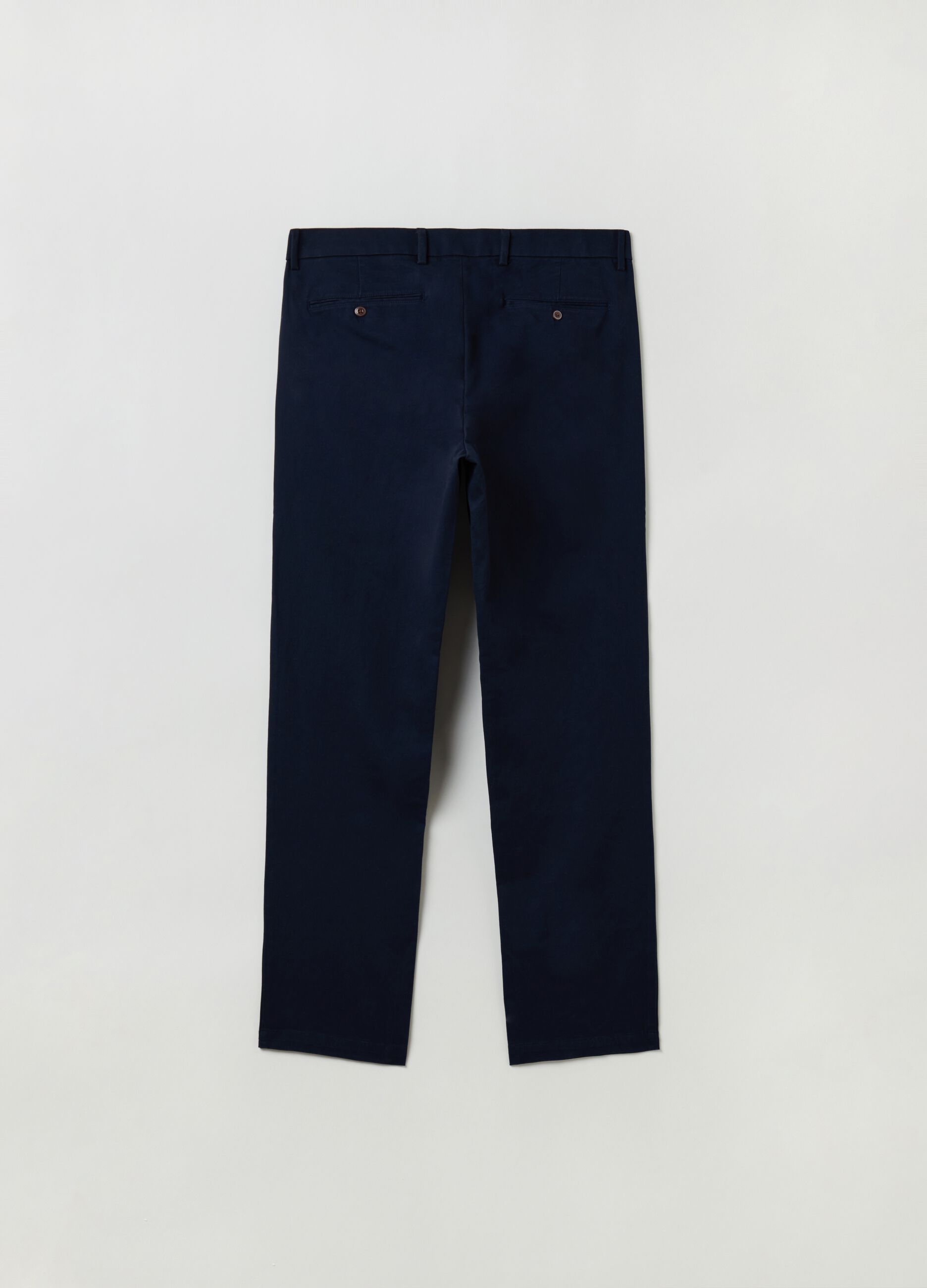 Straight-fit trousers in stretch cotton