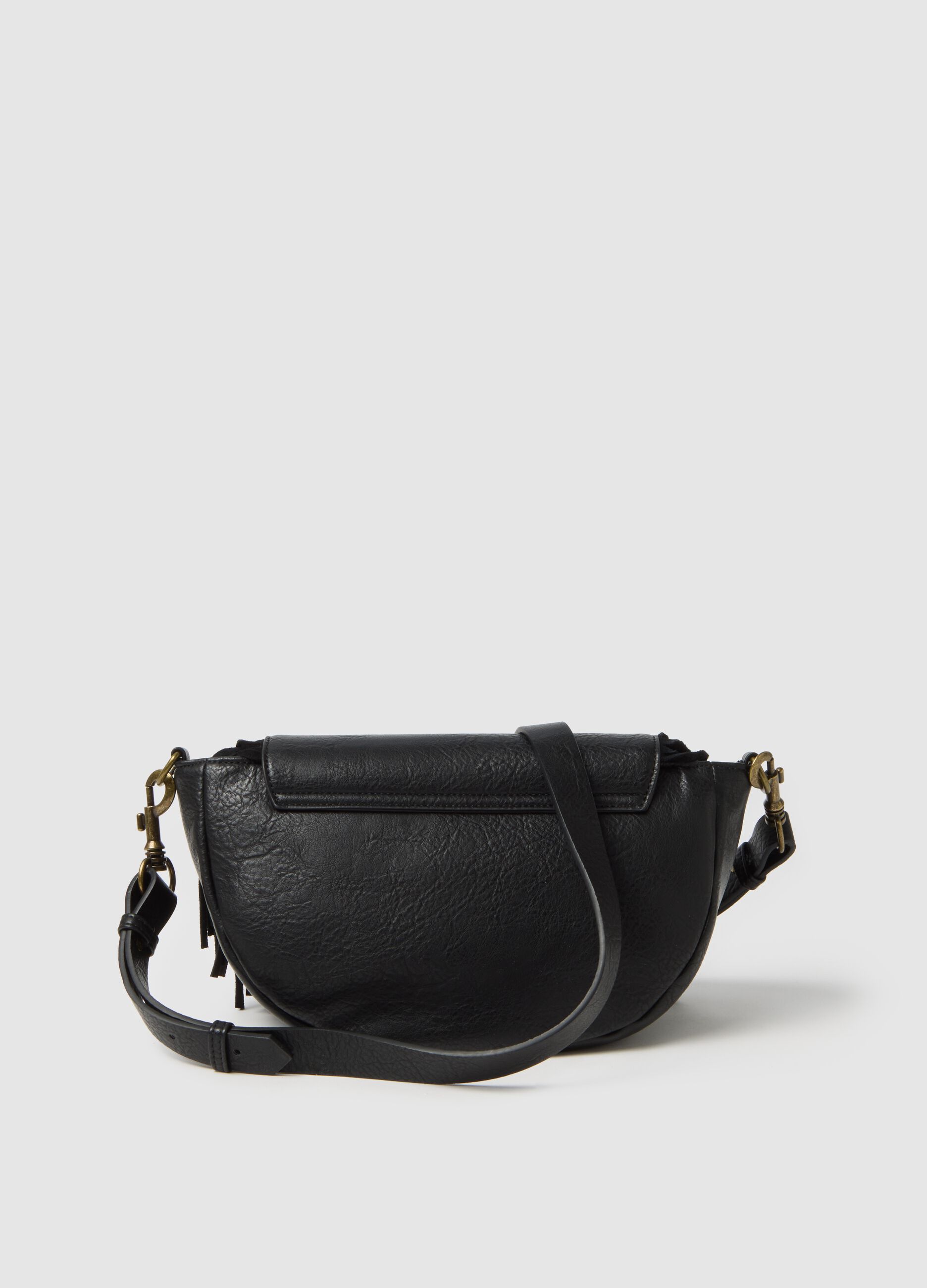 Black fringe handbag