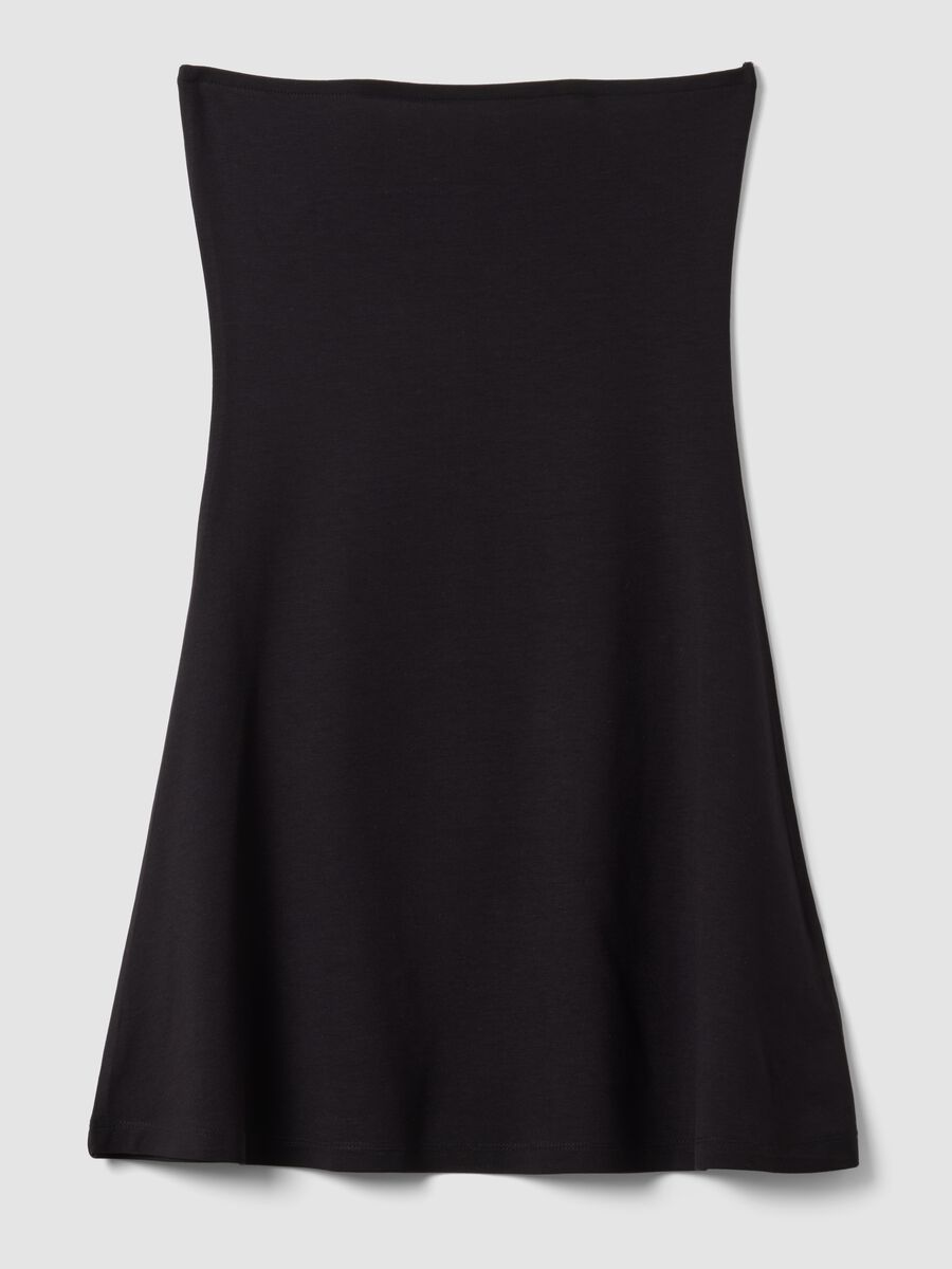 Black stretch viscose mini dress_4