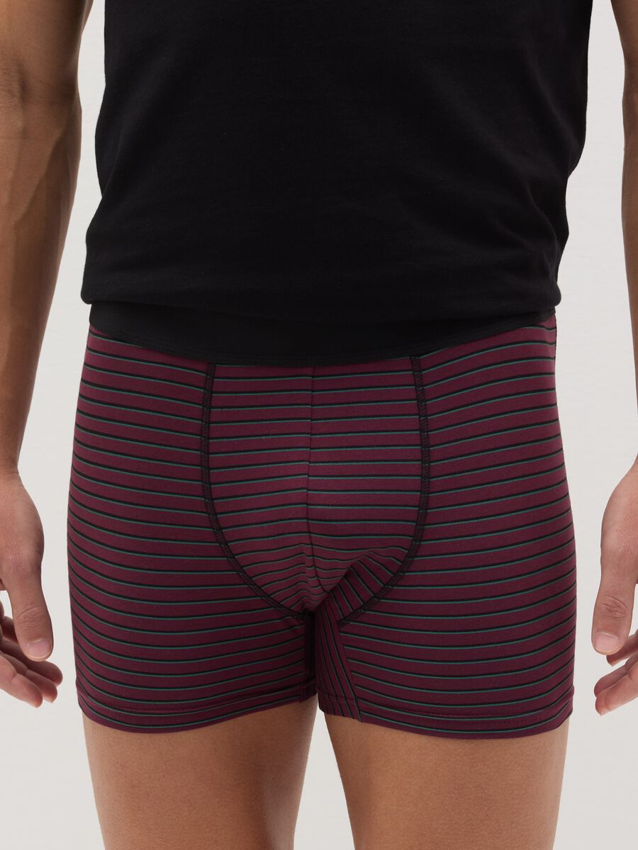 Three-pack boxer shorts in organic cotton with stripe pattern_1