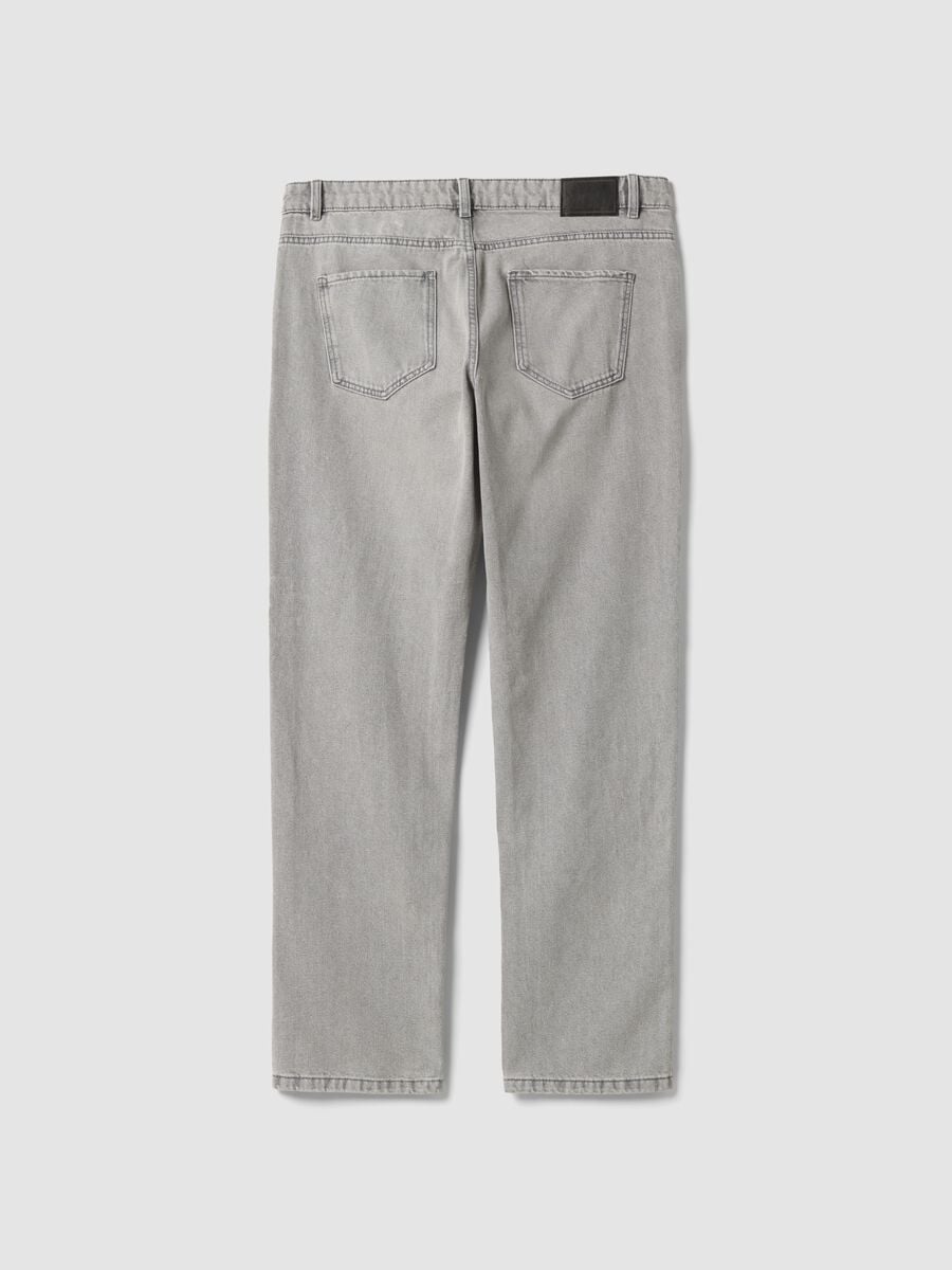 Grey denim jeans in cotton and viscose blend, regular fit_6