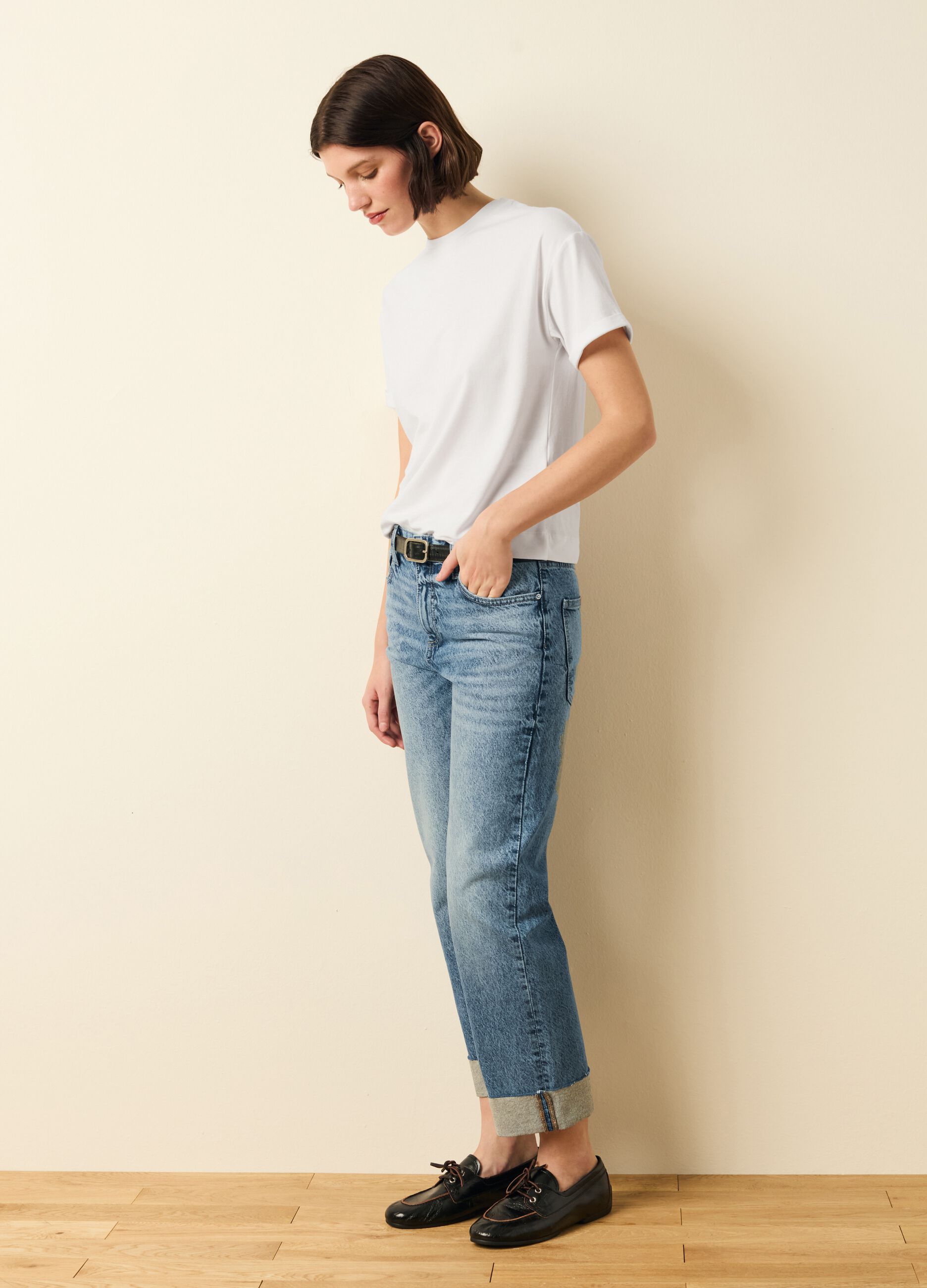 Stretch cotton and modal T-shirt