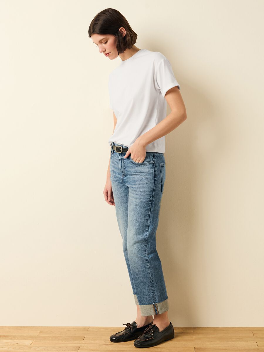 Stretch cotton and modal T-shirt_0