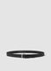 Black Genuine Leather Belt with Metal Buckle_0