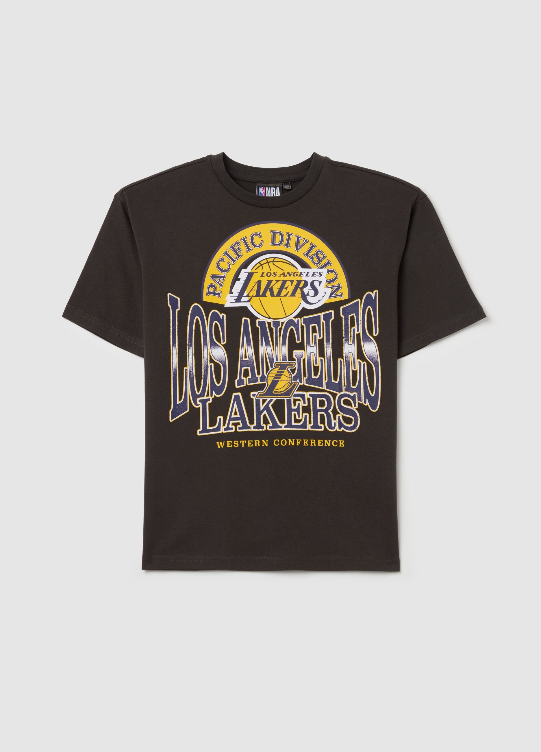 T-shirt in cotone con stampa NBA Los Angeles Lakers