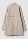 Beige regular-fit parka with buttons and slanted pockets_2