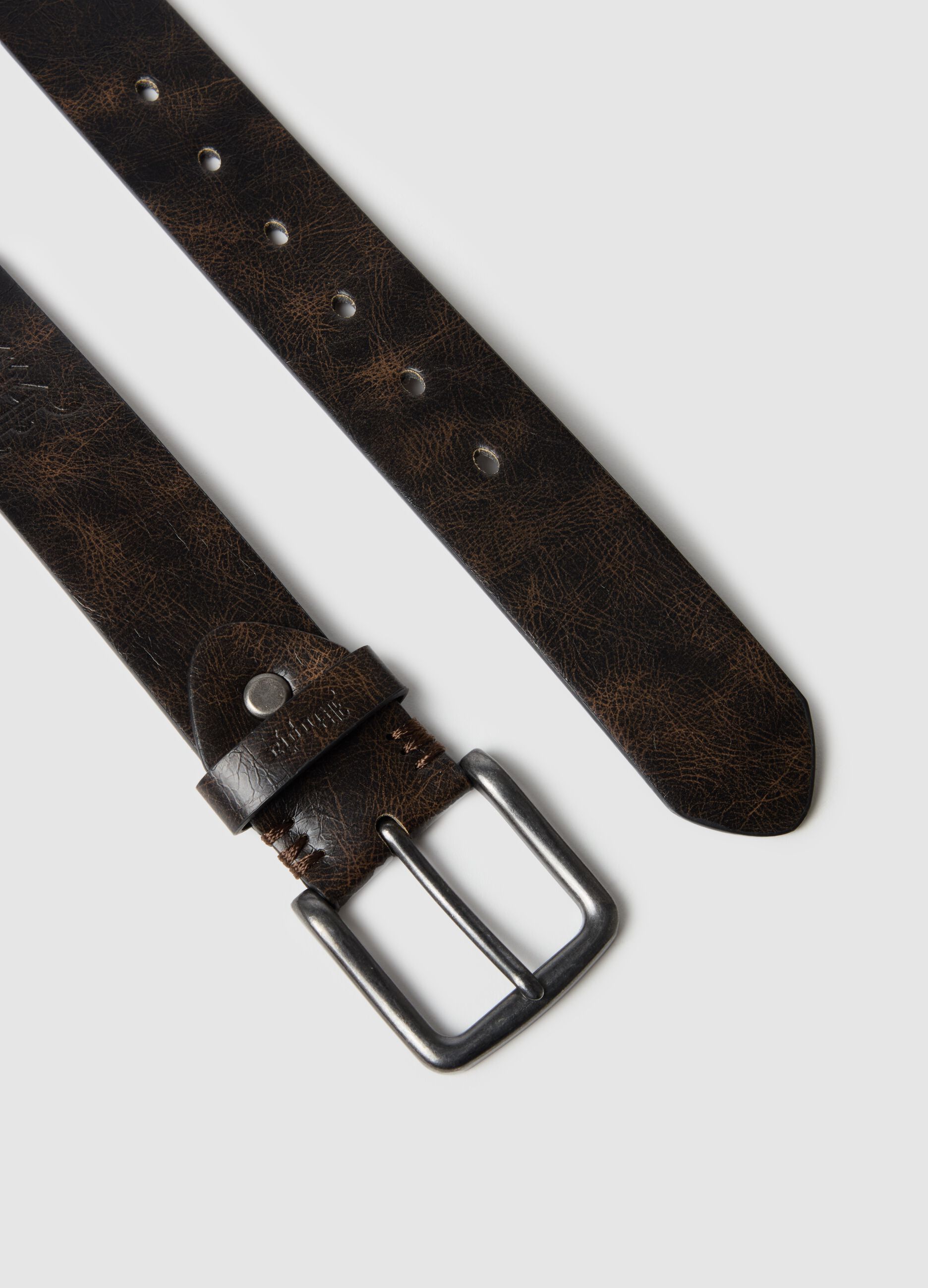 Logo Belt Vintage Brown