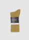 Yellow long socks in wool and silk blend_0
