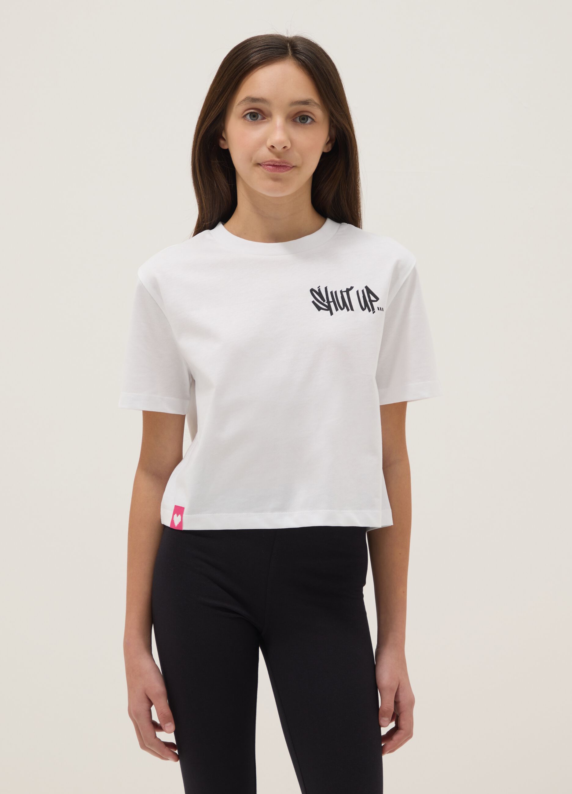 White short-sleeve pure cotton T-shirt