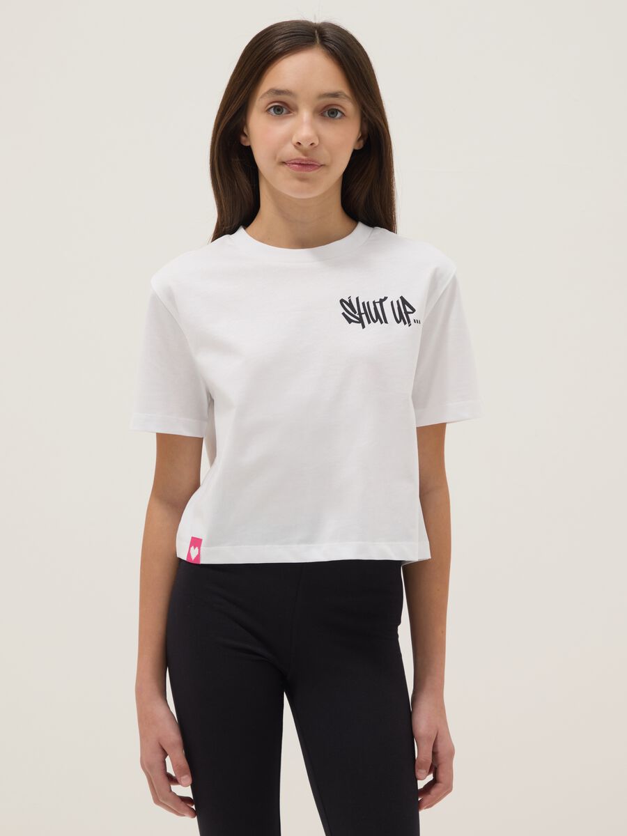 White short-sleeve pure cotton T-shirt_0