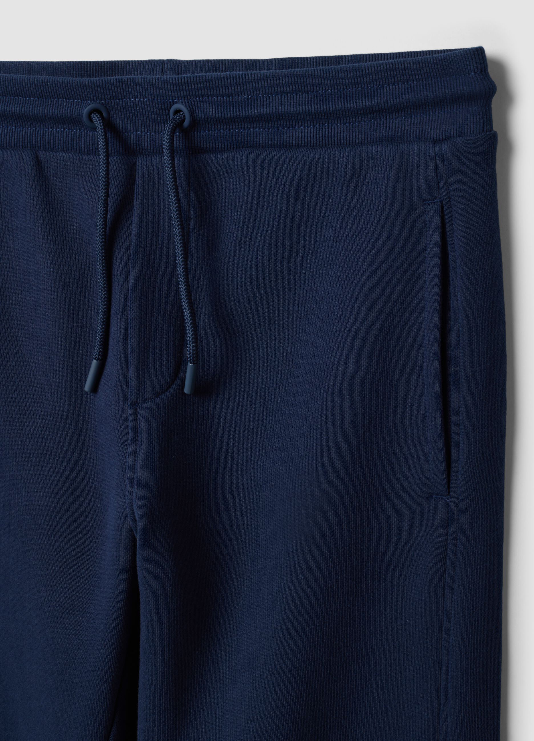 Blue organic cotton jogger trousers