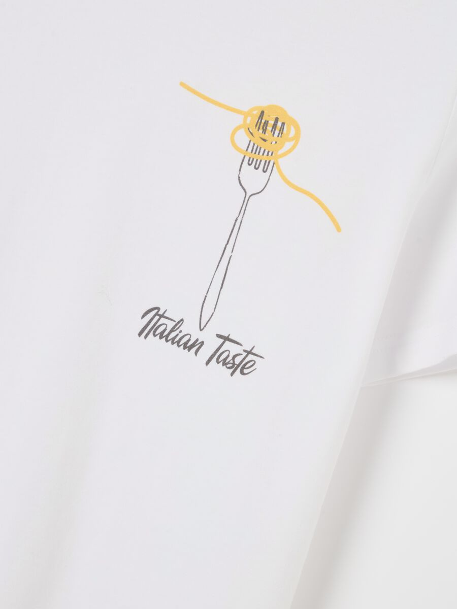 Cotton T-shirt with "Italian Taste" print_5