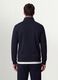 Blue cotton-blend sweatshirt with crew neck and zip, regular fit_2