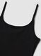 Abito fitted nero in modal elasticizzato a costine con spalline_5