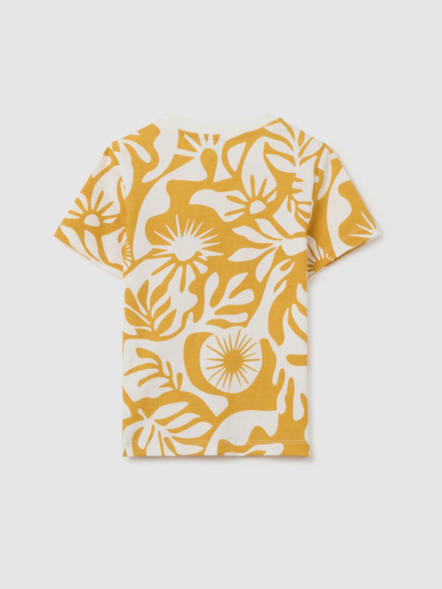 T-shirt da bambino in puro cotone multicolor regular fit con stampa_1