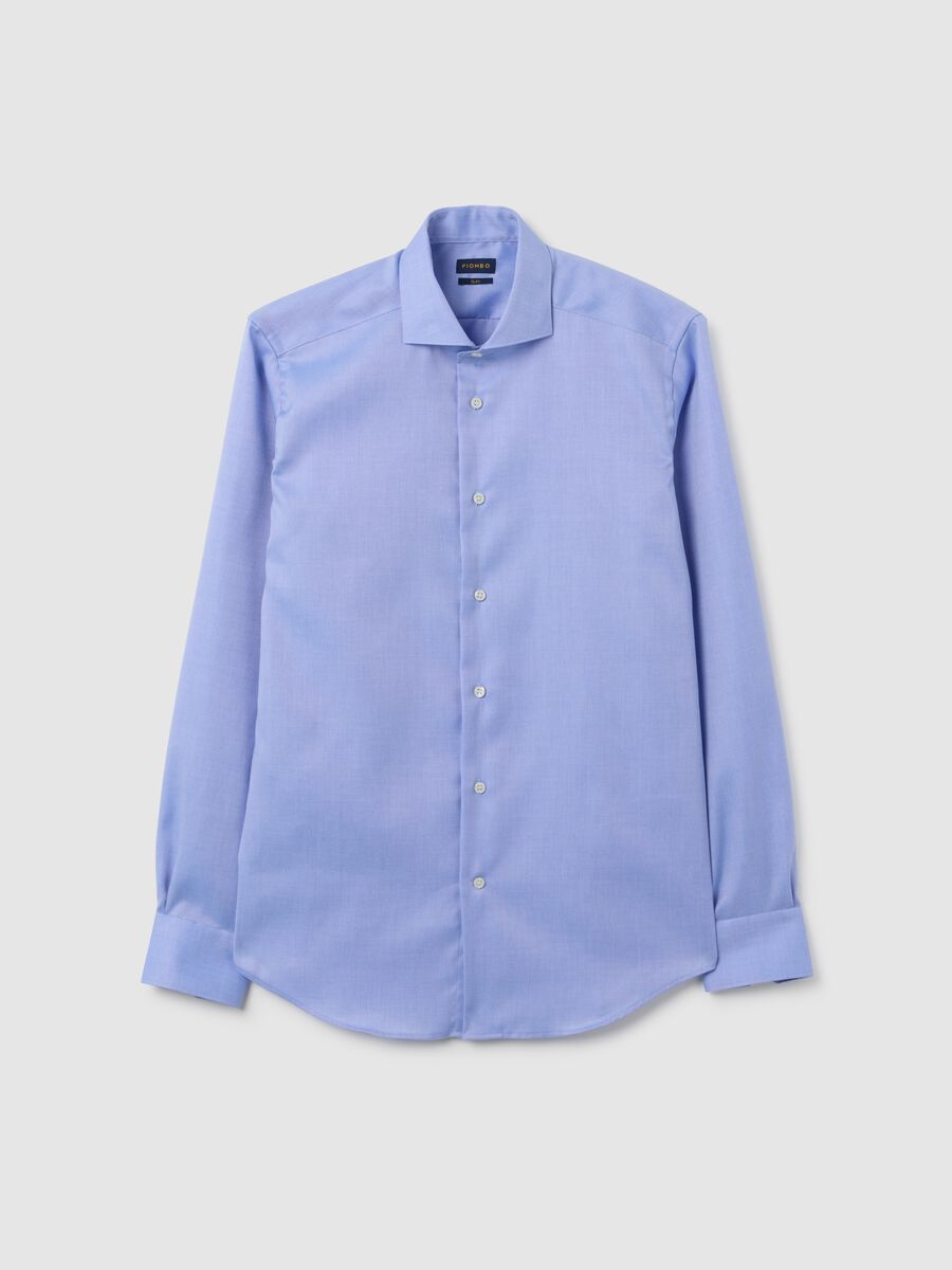 Blue Long Sleeve Cotton Shirt_4