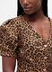 Brown short-sleeve leopard print shirt_2