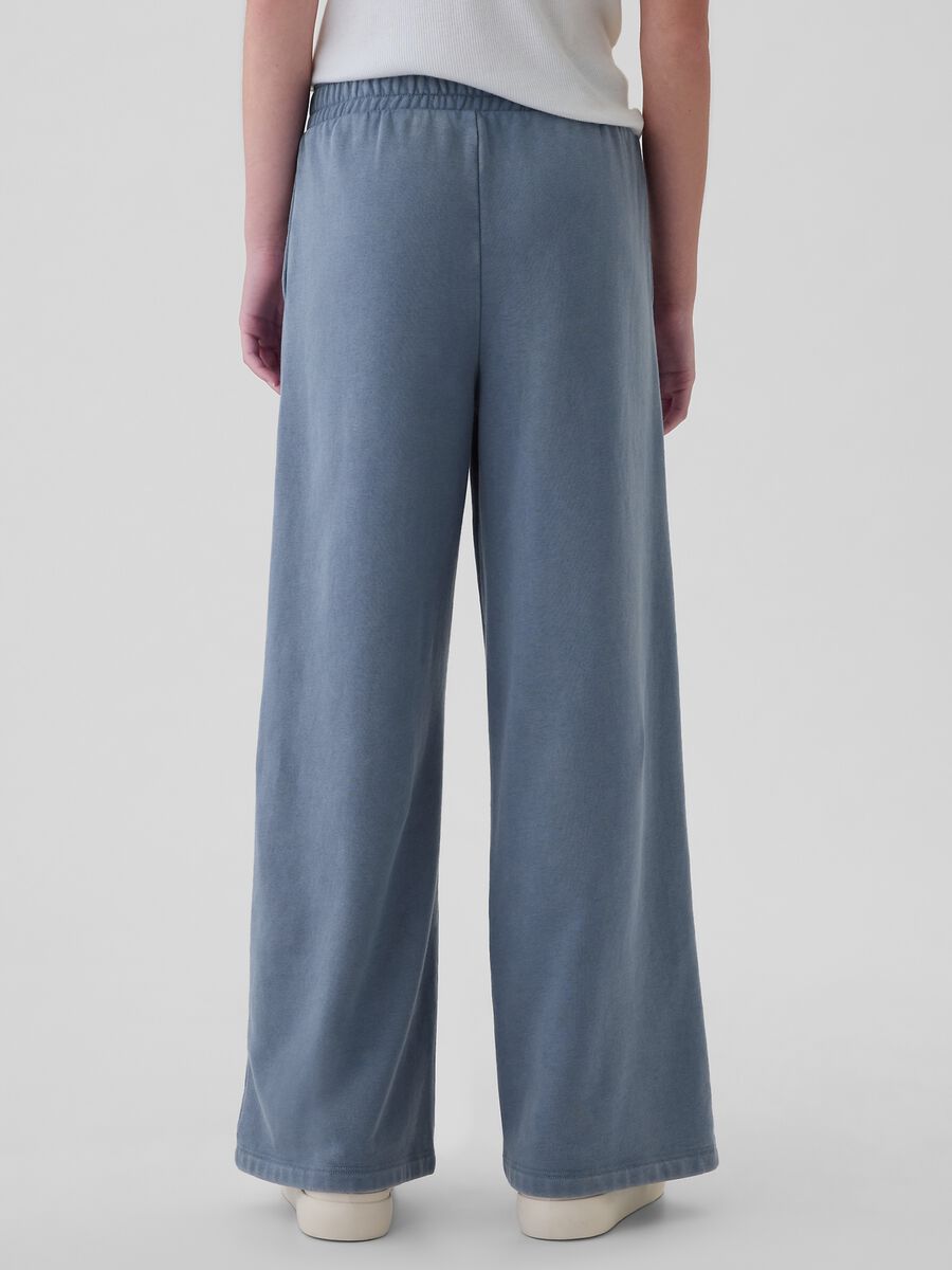 Wide-leg joggers in fleece_2