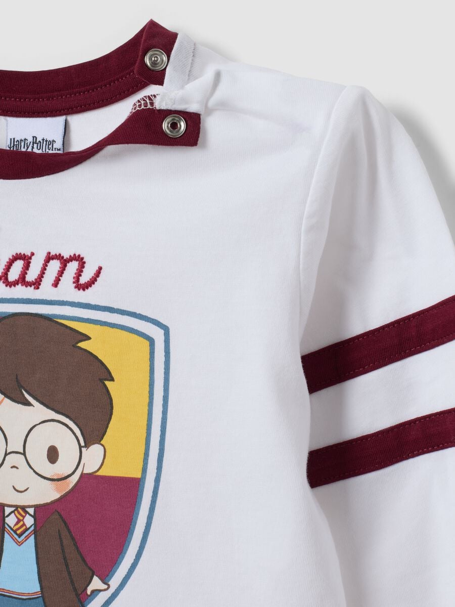 T-shirt bianca in puro cotone con stampa Harry Potter per bimbo_2