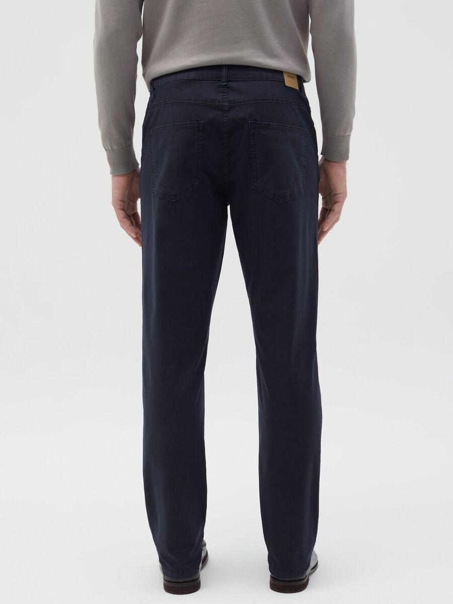Slim-fit trousers in cotton poplin_3
