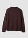 Brown cotton and wool-blend crew-neck jumper_2