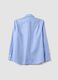 Light blue pure cotton shirt with French collar, easy-iron, regular fit_1
