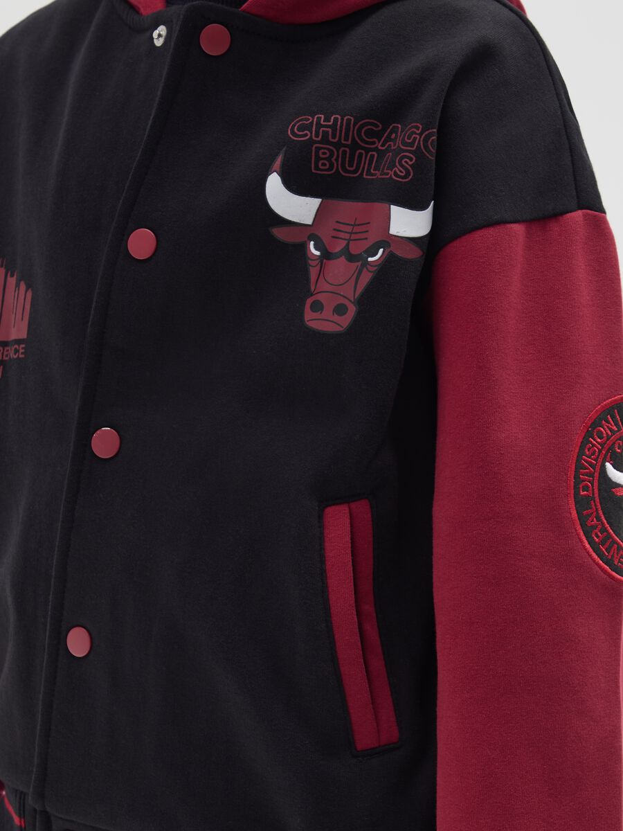 Black and red cotton hoodie_2