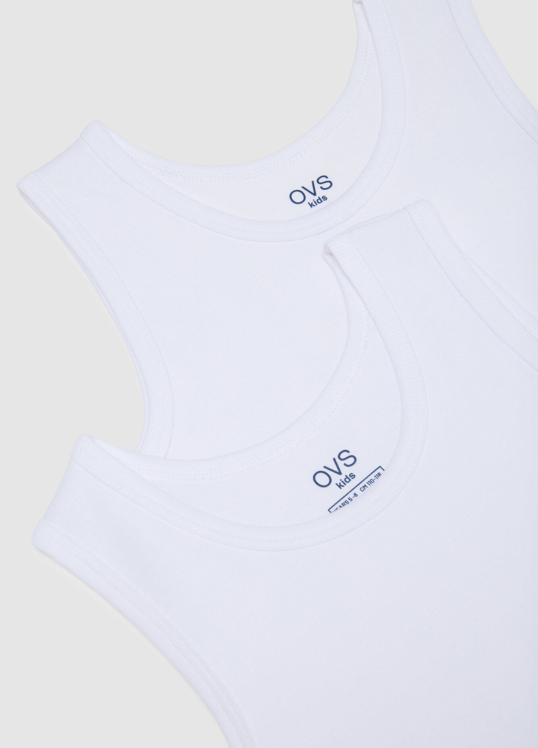 Children's white cotton vest regular fit