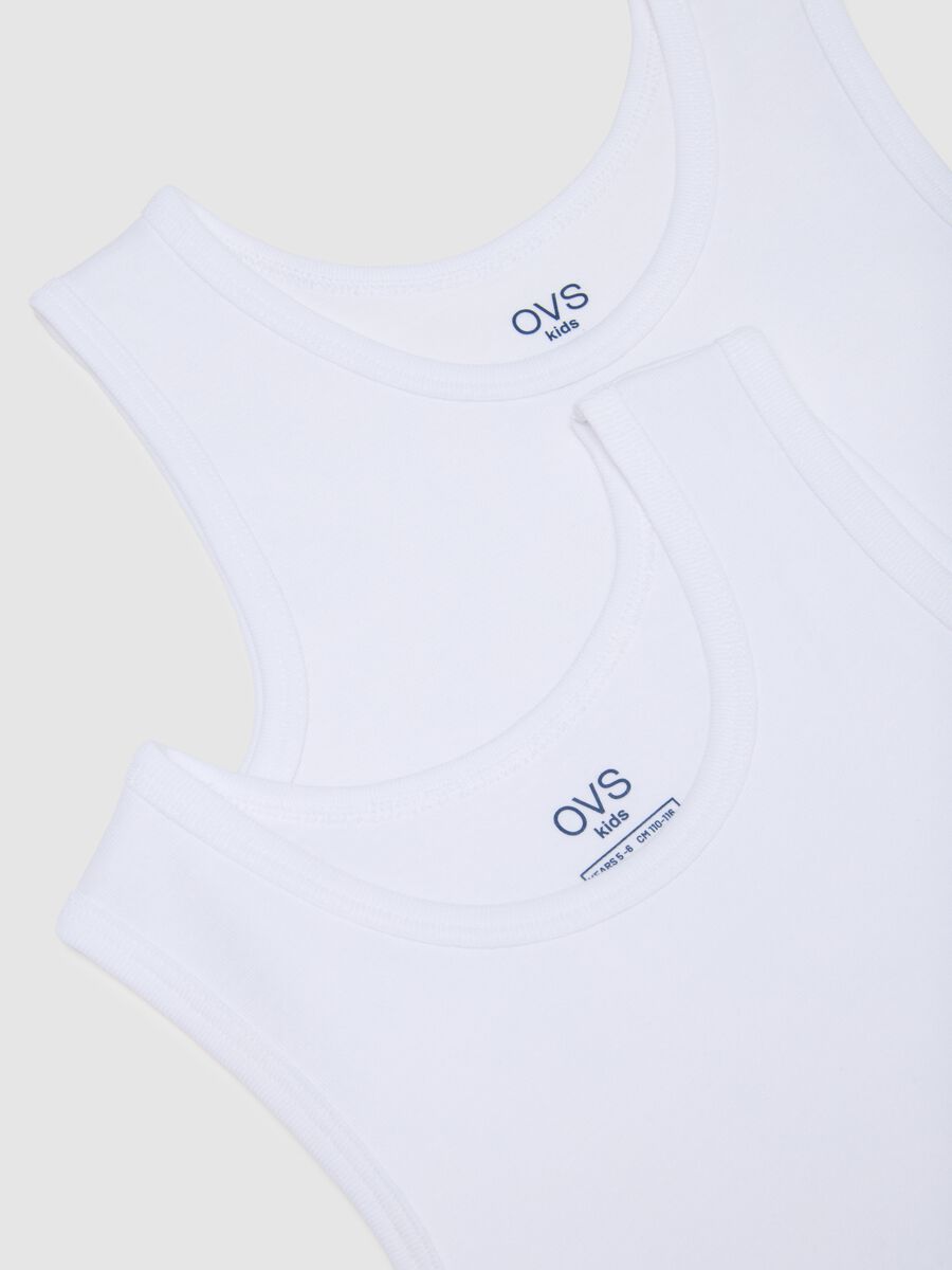 Children's white cotton vest regular fit_3
