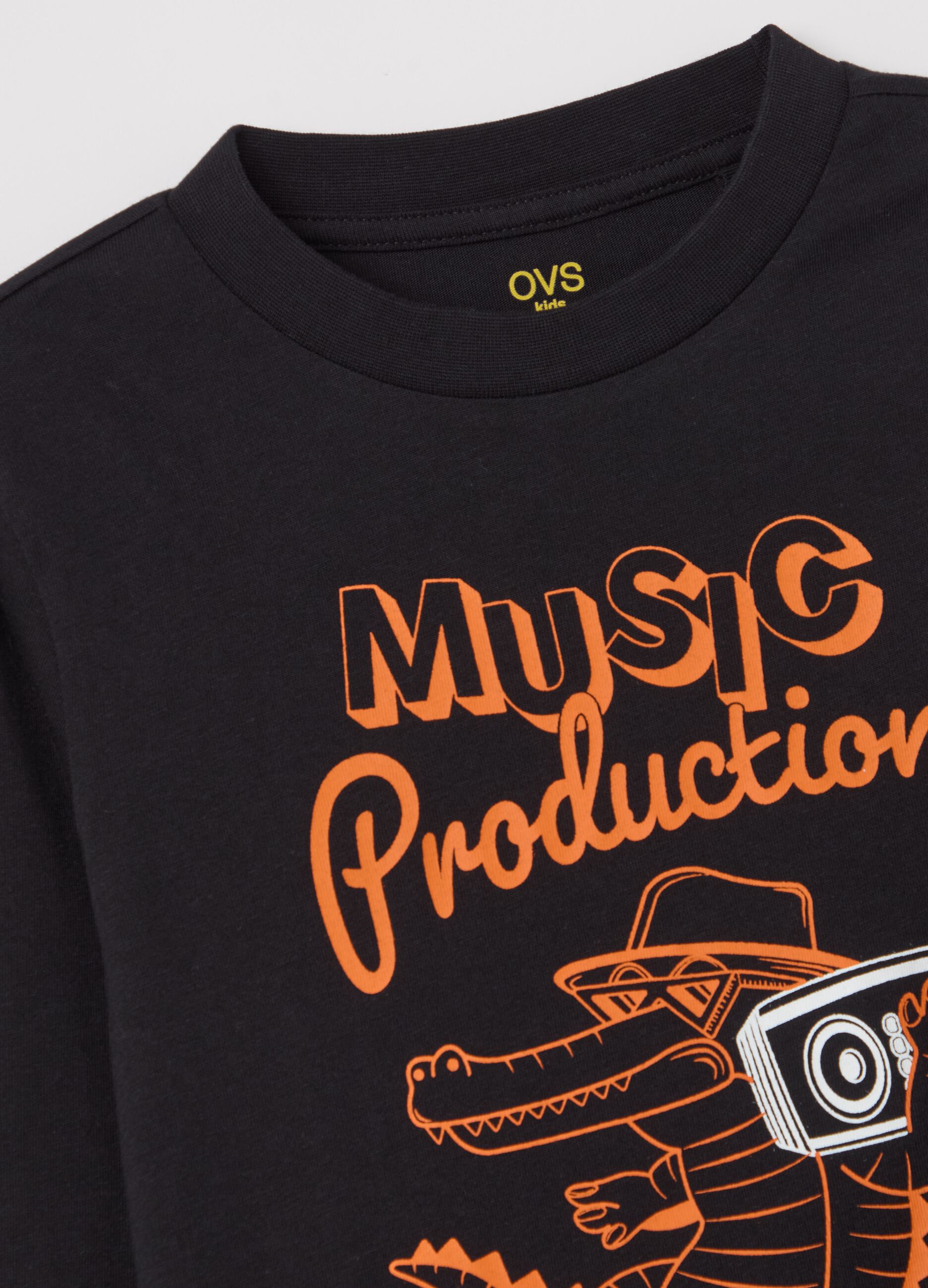 Long-sleeved T-shirt in cotton with print