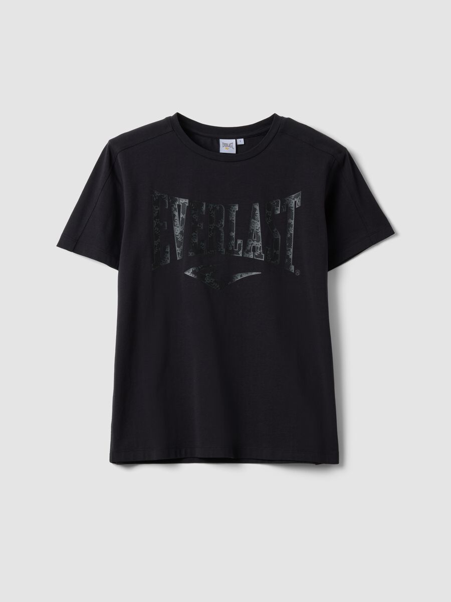 Black regular-fit stretch cotton jersey T-shirt with print_4